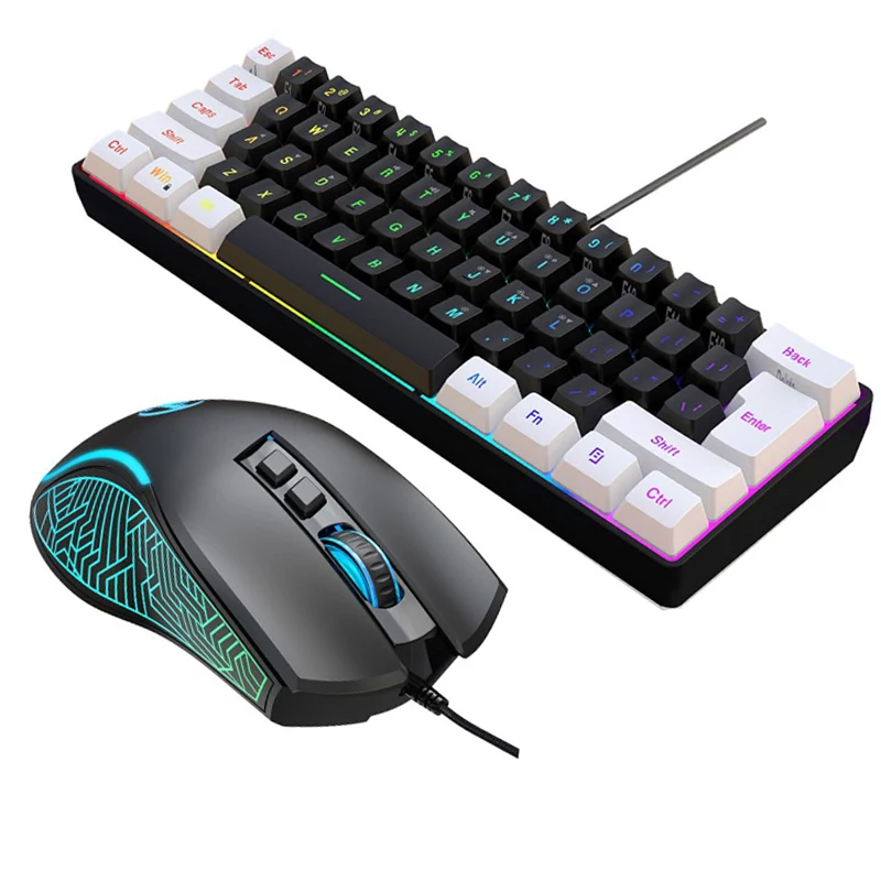 Gaming Keyboard Mouse And Headset Combo - Kit de Teclado e Mouse 60%