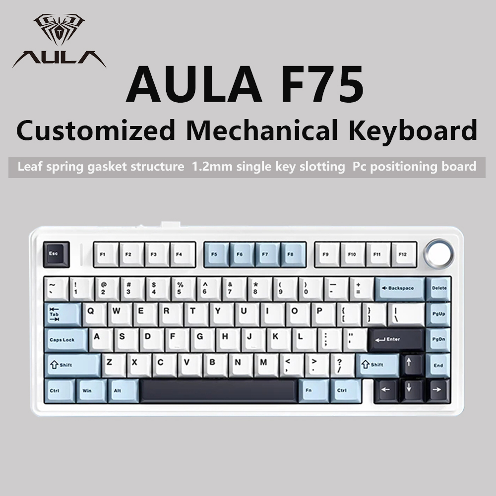 Keyboard Gaming Mac - AULA-F75 Teclado mecânico sem fio Gaming,