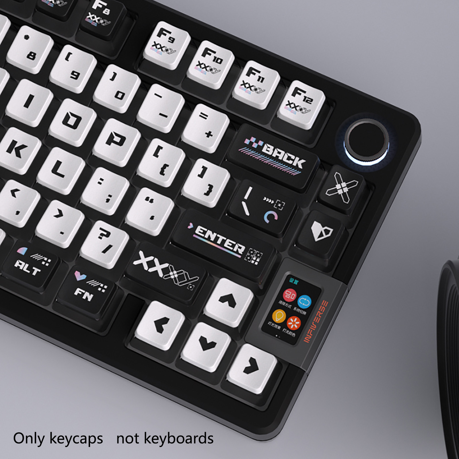 Keyboard Gaming Transparent - Teclas de tema Pudding em preto