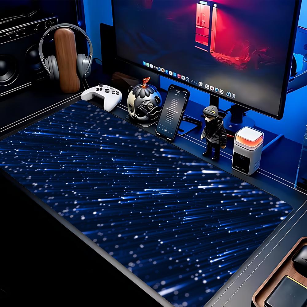 Gaming Keyboard Blue - Mousepad Grande Azul com Estrelas e