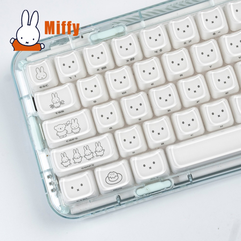 Teclas Kawaii Miffy: Keycaps d - Gaming Keyboard Ergo avaliação e preço