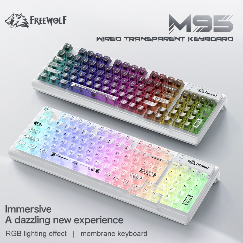 Teclado RGB Silencioso com Lay - Keyboard Gaming Transparent avaliação e preço