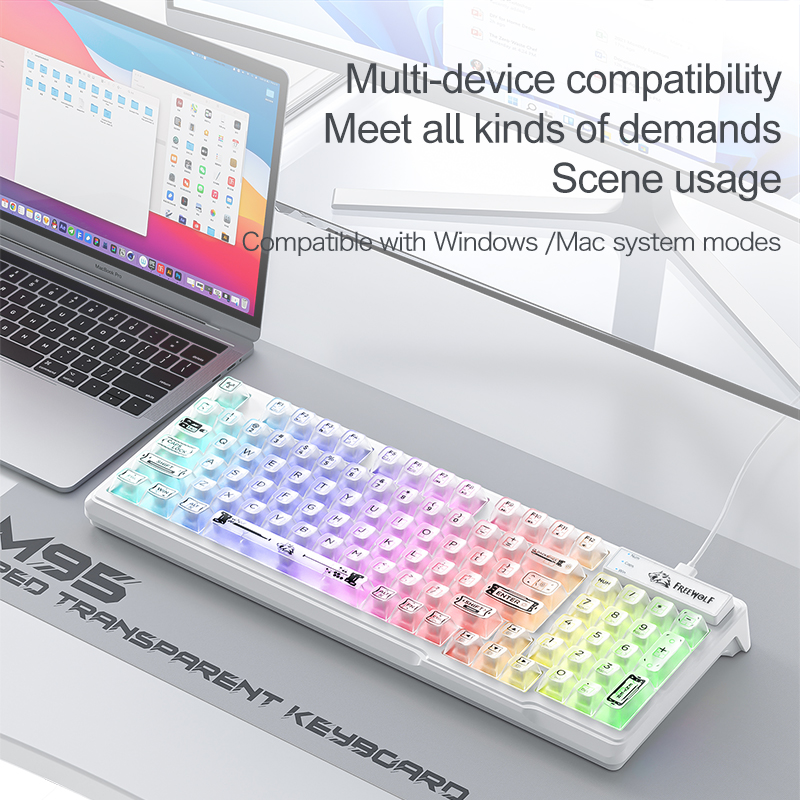 Teclado RGB Silencioso com Lay - Keyboard Gaming Transparent avaliação e preço