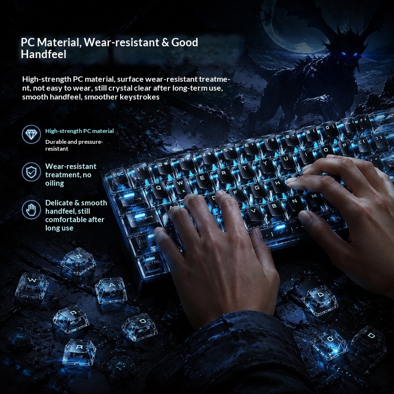 Teclas Retroiluminadas Transpa - Keyboard Gaming Transparent avaliação e preço