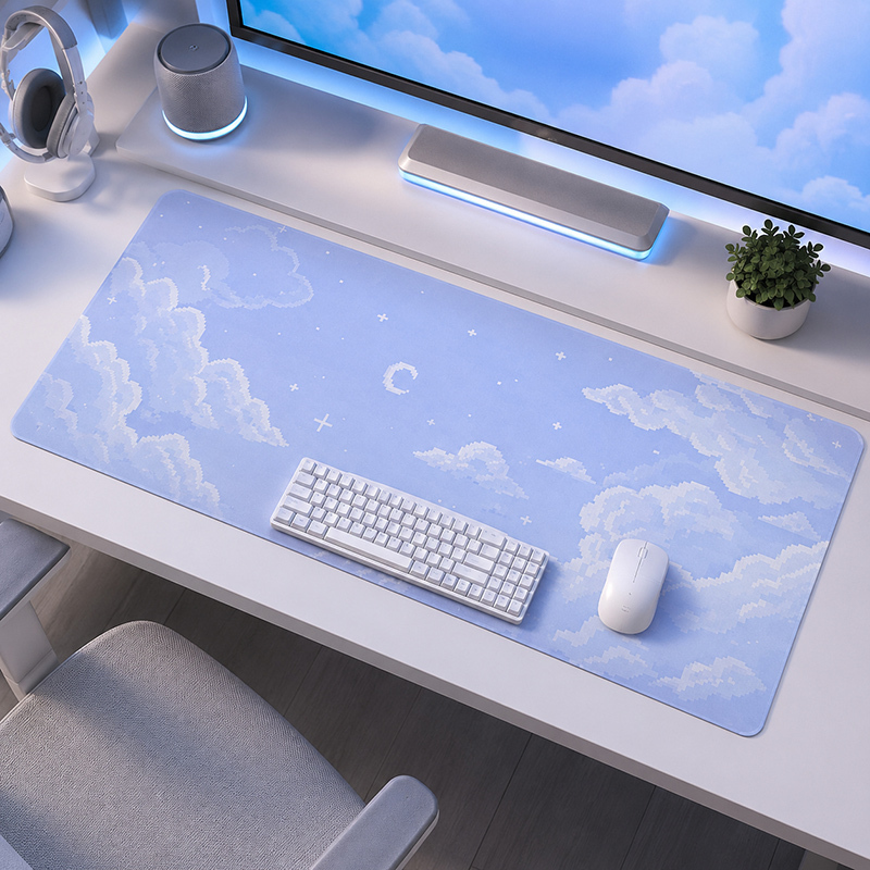 Mouse Pad Gaming Nuvem Azul Cé - Gaming Keyboard Blue avaliação e preço