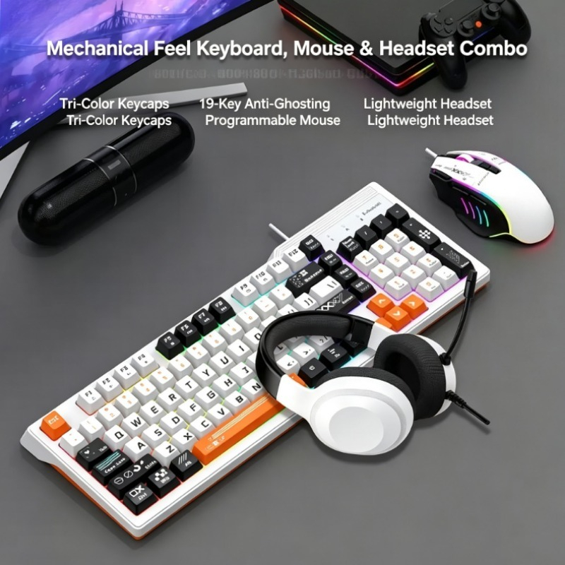 K8pro 3 em 1 Combo Gamer com T - Gaming Keyboard Mouse Set avaliação e preço