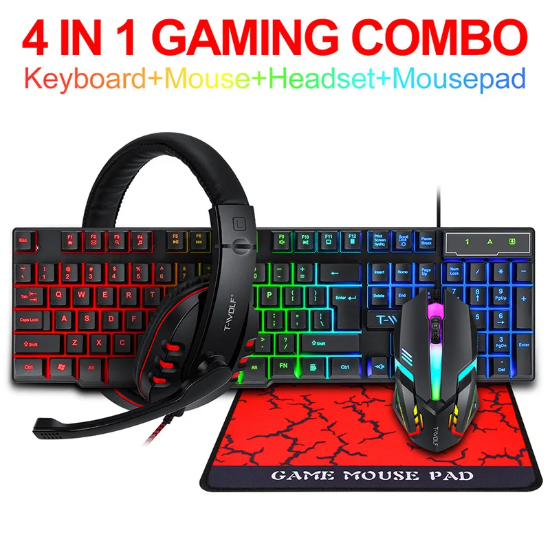 Conjunto de Acessórios Gamer T - Gaming Keyboard Mouse Set avaliação e preço