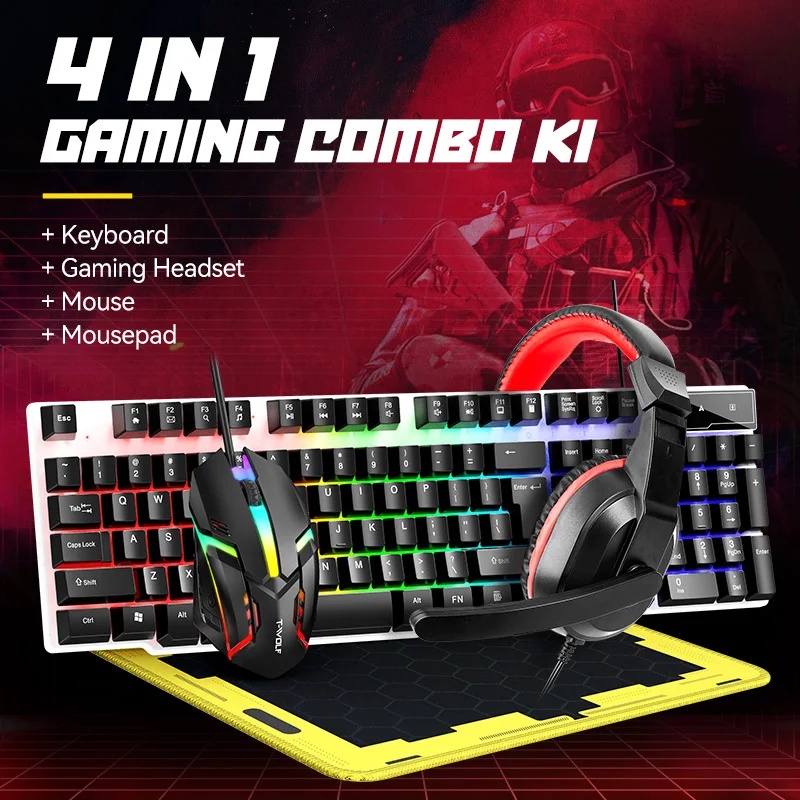NOVO Conjunto de Teclado e Mou - Gaming Keyboard Mouse Set avaliação e preço