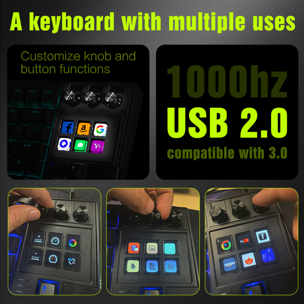 Mrsvi k1 pro visual lcd ai tec - Keyboard Gaming Mac avaliação e preço