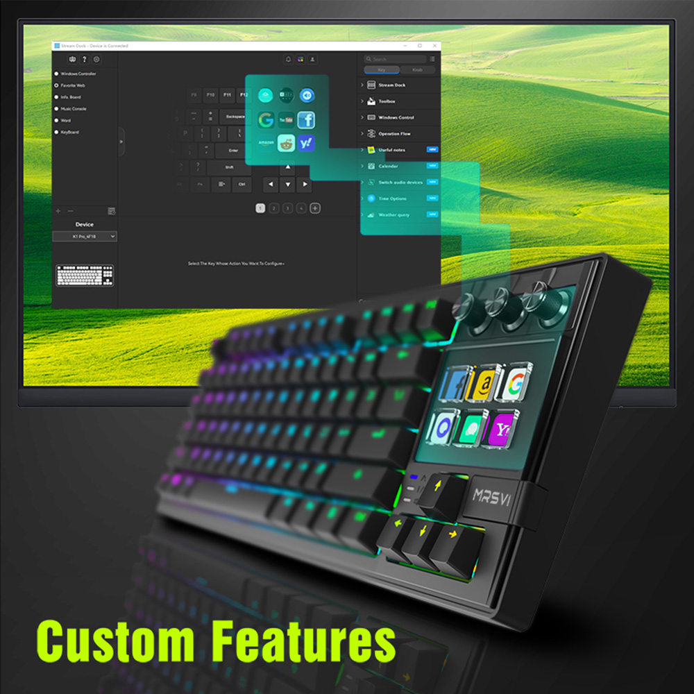 Mrsvi k1 pro visual lcd ai tec - Keyboard Gaming Mac avaliação e preço