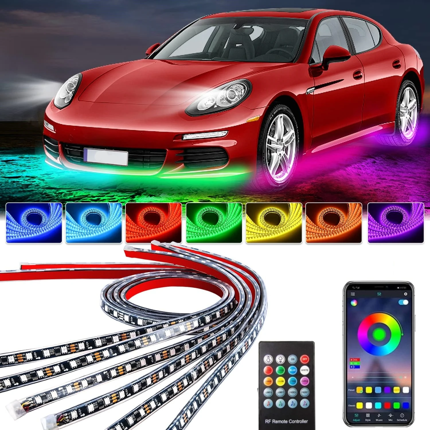 Carro Underglow Luz de Neon, T - Rgb Underglow Strip avaliação e preço