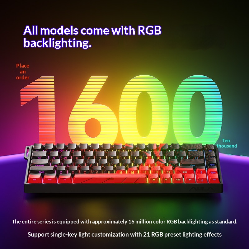 Teclado Mecânico Aula Win60 co - Keyboard Gaming Transparent avaliação e preço