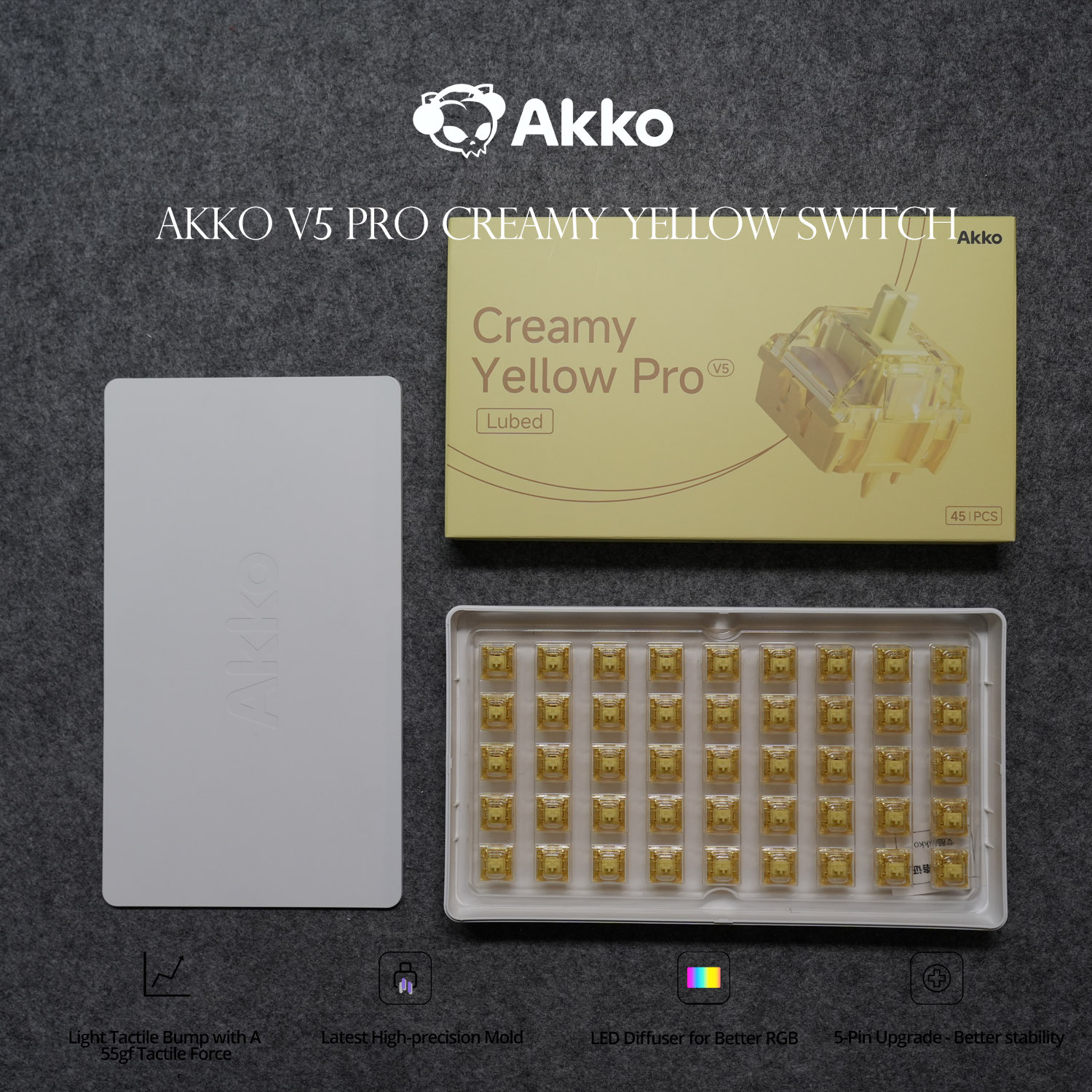 Akko V5 Pro Interruptor Amarel - Keyboard Lube Kit avaliação e preço