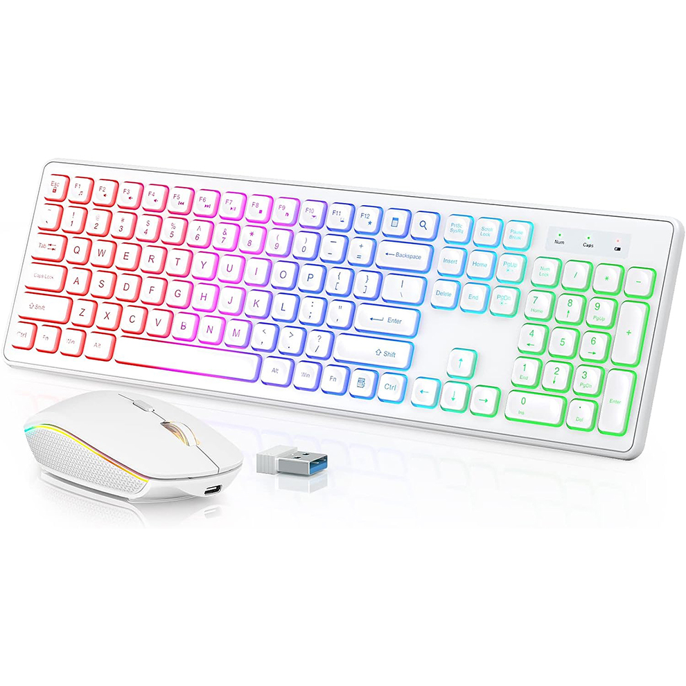 Teclado e mouse sem fio retroi - Gaming Keyboard Mouse Set avaliação e preço